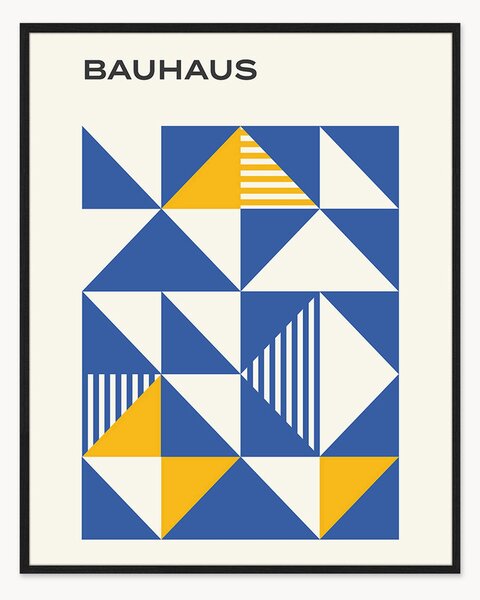 Zarámovaný digitální tisk Bauhaus Blue Poster