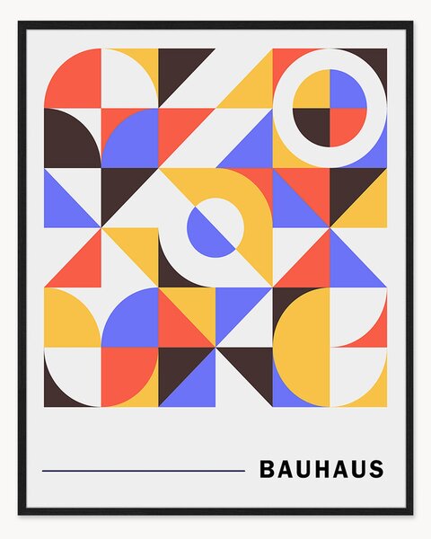 Zarámovaný digitální tisk Retro Moderns Bauhaus Poster