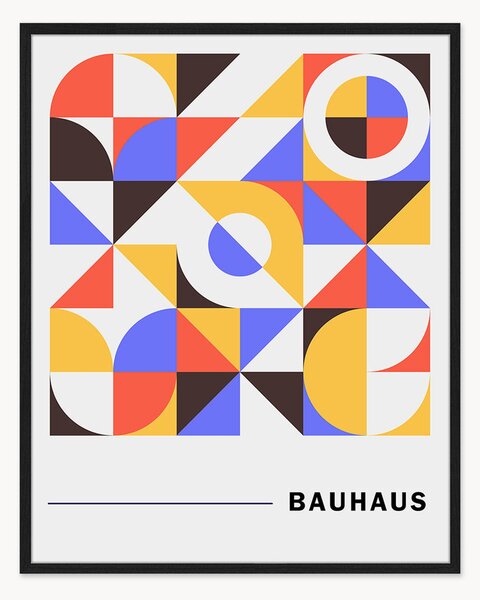 Zarámovaný digitální tisk Retro Moderns Bauhaus Poster