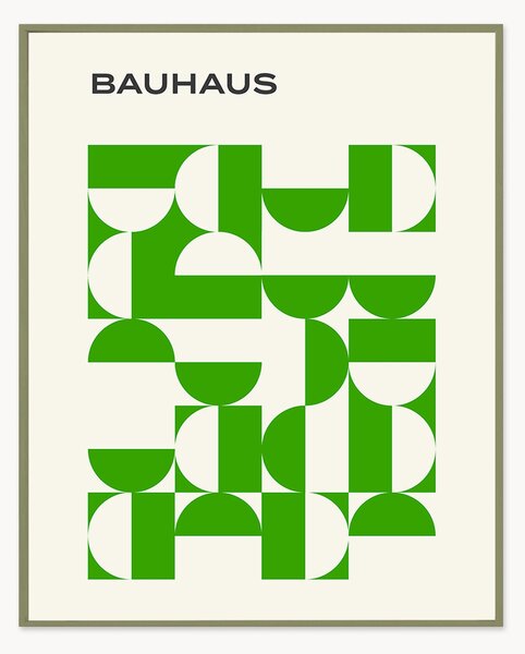 Zarámovaný digitální tisk Bauhaus Green Poster
