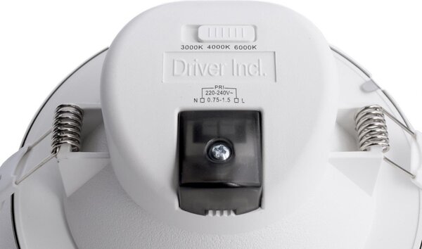 IMPR 565317 Stropní vestavné svítidlo ACRUX 120 LED 14,5W 3000K/4000K/6000K bílá matná / stříbrná - DEKOLIGHT