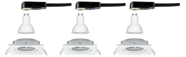 P 93436 Vestavné svítidlo LED Nova hranaté 3x6,5W GU10 bílá mat nastavitelné - PAULMANN