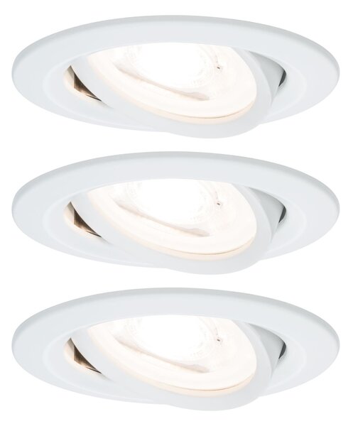 P 93431 Vestavné svítidlo LED Nova kruhové 3x6,5W GU10 bílá mat nastavitelné - PAULMANN