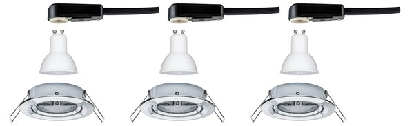 P 93434 Vestavné svítidlo LED Nova kruhové 3x6,5W GU10 chrom nastavitelné - PAULMANN