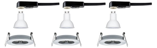 P 93444 Vestavné svítidlo LED Nova kruhové 3x6,5W GU10 hliník broušený nevýklopné - PAULMANN
