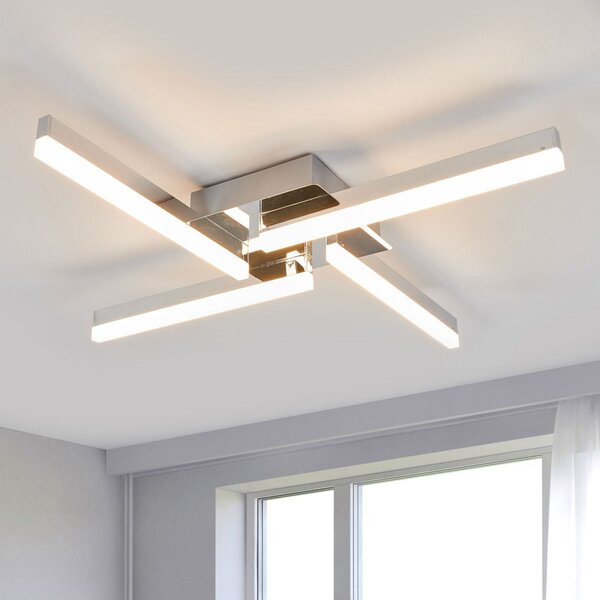 Stropní Lampa Lindby, Patrik, Metalická, Koupelna, Kov, Moderní