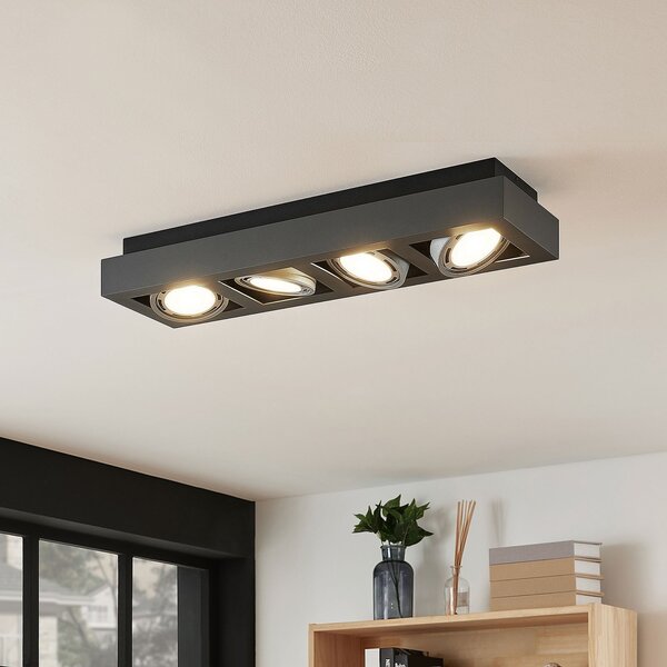 Stropní Lampa Arcchio, Ronka, stmívatelné, Šedá, Obývací pokoj, Kov, Moderní