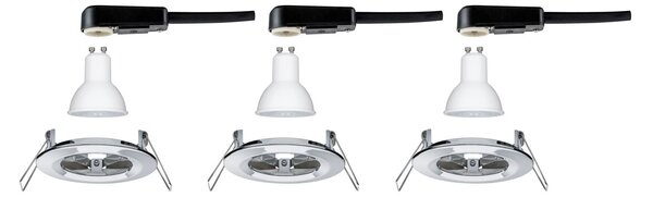 P 93445 Vestavné svítidlo LED Nova kruhové 3x6,5W GU10 chrom nevýklopné - PAULMANN