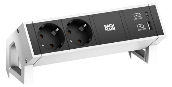 Zásuvka Bachmann 902.950 Desk 2 - 2x 230V + USB nab. A+C bílá