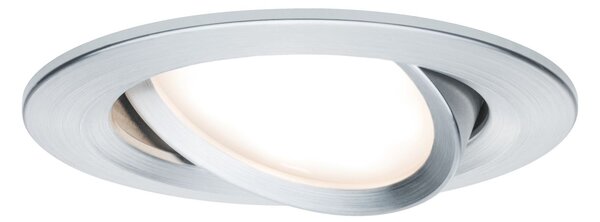 P 93486 Vestavné svítidlo LED Nova kruhové 1x6,5W hliník broušený nastavitelné 3-krokové-stmívatelné - PAULMANN