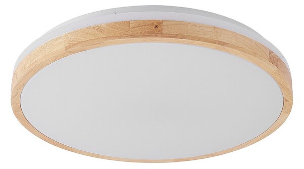 Stropní Lampa Lindby, Emiva, stmívatelné, Dřevo, Obývací pokoj, Dřevo, Moderní