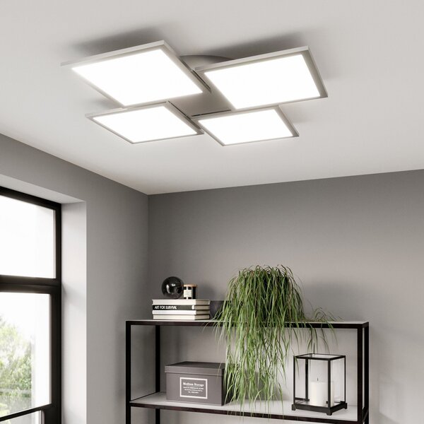 Stropní Lampa Lucande, Ilira, stmívatelné, Metalická, Kuchyně, Hliník, Moderní