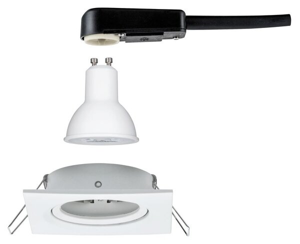 P 93471 Vestavné svítidlo LED Nova hranaté 1x6,5W GU10 bílá mat nastavitelné 3-krokové-stmívatelné - PAULMANN