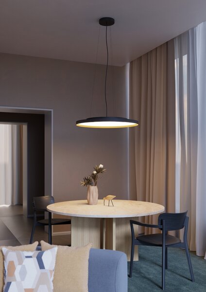 Redo 01-3747-TRIAC Dama, bílo-zlaté stropní/závěsné svítidlo, LED 50W, 3000/4000/5000K, průměr 60cm, TRIAC
