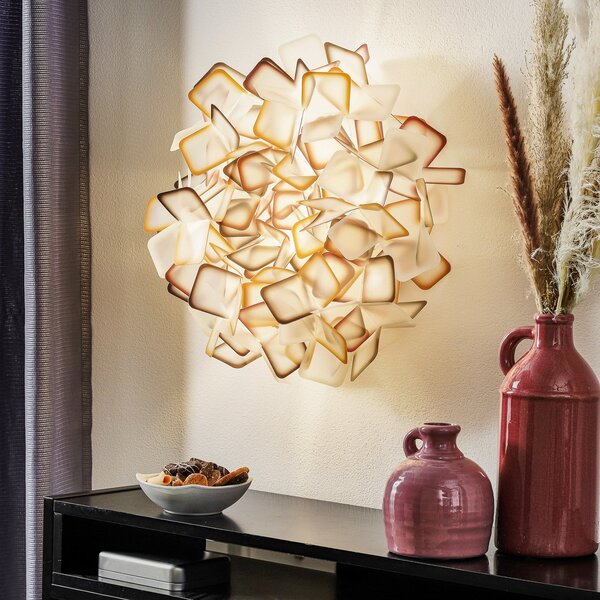 Nástěnná Svítidla Slamp, CLIZIA, Oranžová, Obývací pokoj, Plast, Design
