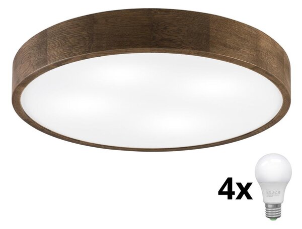 Brilagi - LED Stropní svítidlo CARVALHO 4xE27/60W/230V dub ořech pr. 57,5 cm
