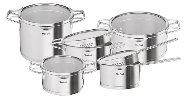 Tefal - Sada hrnců 10 ks NORDICA nerez