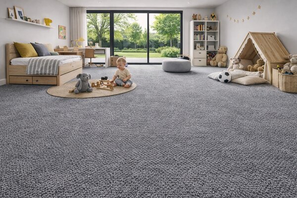 Lano, Metrážový koberec Aura 850, na míru, šíře 4m,5m, šedá, ab (mřížka), chodba / předsíň
