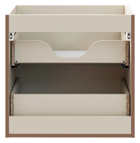 Comad Koupelnová sestava s deskou a skříňkami Donna 60 cm písková