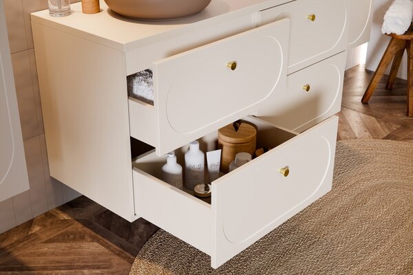 Comad Koupelnová sestava s deskou a skříňkami Donna 60 cm písková
