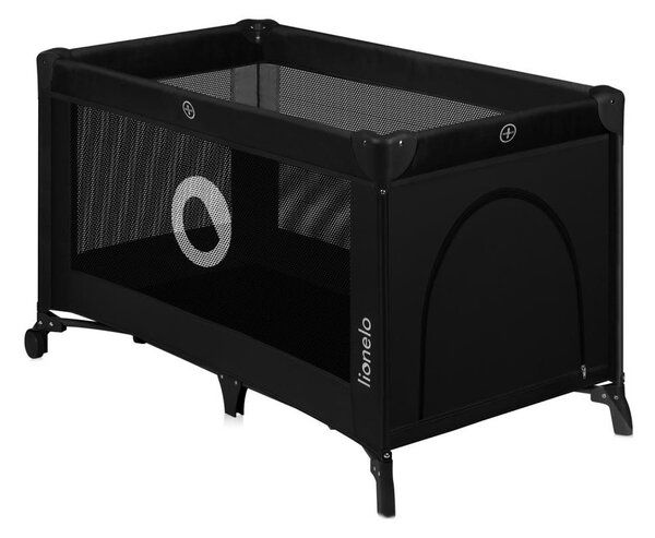 Lionelo - Cestovní postýlka STEFI Black Carbon