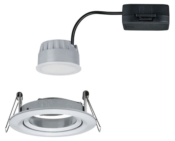 P 93486 Vestavné svítidlo LED Nova kruhové 1x6,5W hliník broušený nastavitelné 3-krokové-stmívatelné - PAULMANN