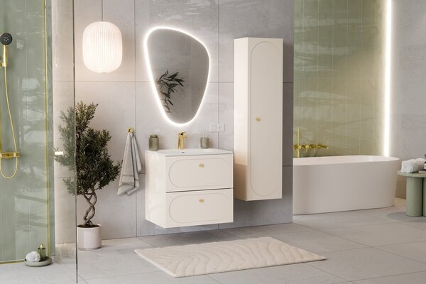 Comad Koupelnová sestava s deskou a skříňkami Donna 120 cm písková