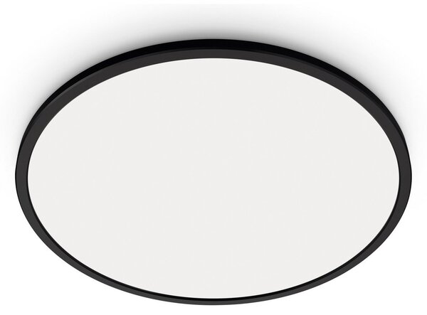 Stropní Lampa WiZ, SuperSlim, stmívatelné, Černá, Obývací pokoj, Plast, Moderní