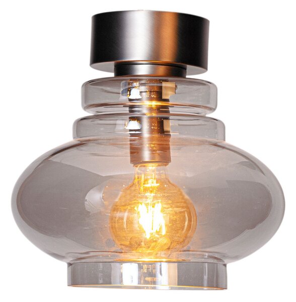 Stropní Lampa By Rydéns, Dolores, stmívatelné, Šedá, Obývací pokoj, Sklo, Skandinávský