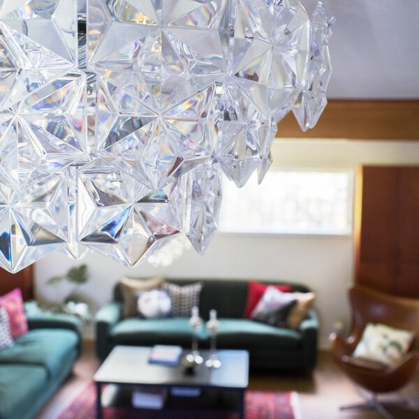 Stropní Lampa By Rydéns, Monarque, stmívatelné, Transparentní, Obývací pokoj, Plast, Design