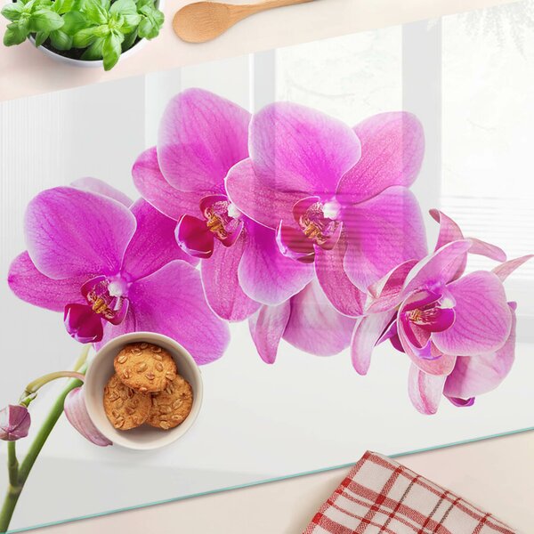Skleněné krájecí prkénko Orchideje v odstínech růžové ddk-nr-wm-00001803