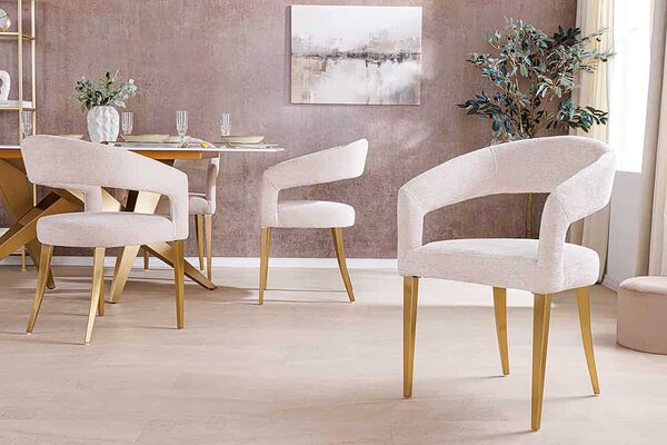 Designová jídelní židle Fionnula béžová