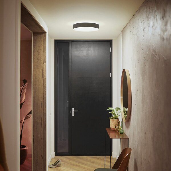 Stropní Lampa Philips Hue, Philips Hue, stmívatelné, Černá, Obývací pokoj, Kov, Moderní