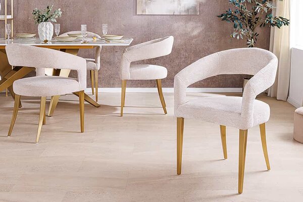 Designová jídelní židle Fionnula béžová