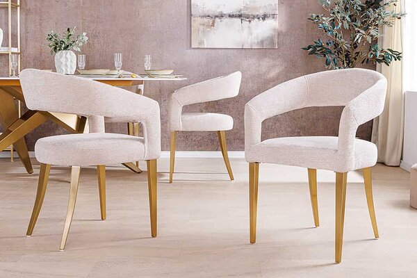 Designová jídelní židle Fionnula béžová