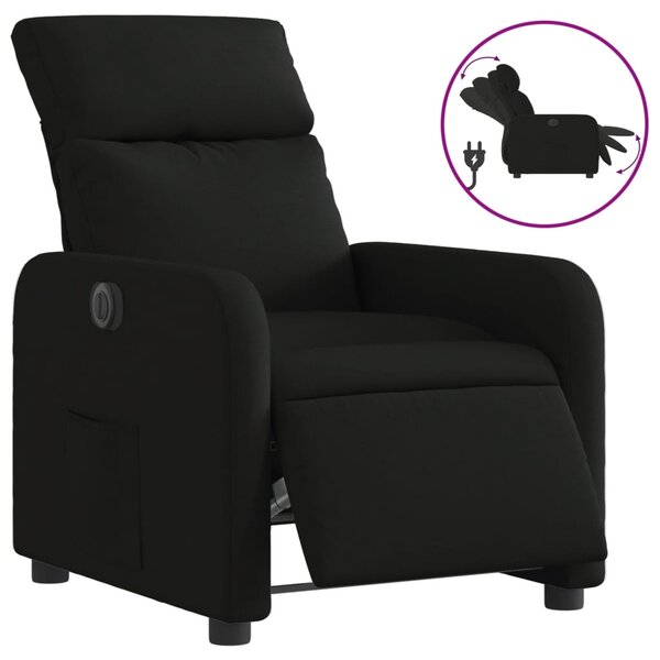 Elektrické polohovací křeslo černé textil 3206683