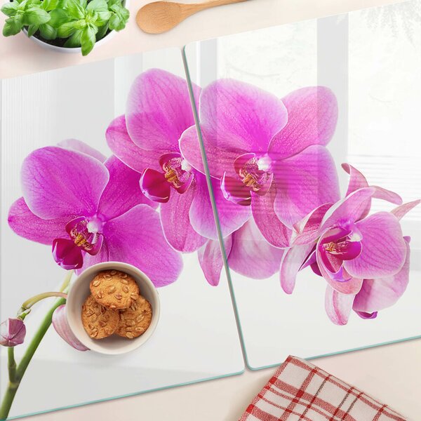 Skleněné krájecí prkénko Orchideje v odstínech růžové ddk-nr-wm-00001803