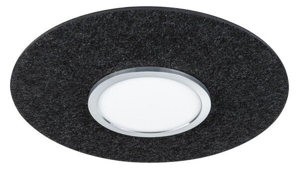 Stropní Lampa Paulmann, Tulga, stmívatelné, Černá, Obývací pokoj, Tkanina / Textil, Moderní