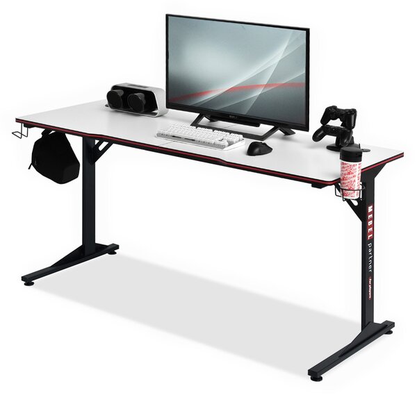 PC stolek Matts 160 (bílá + černá)