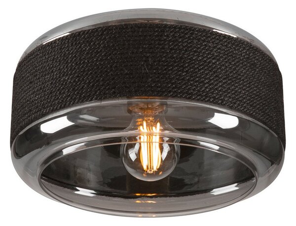 Stropní Lampa SLV, Pantilo Rope 27, stmívatelné, Černá, Obývací pokoj, Sklo, Moderní