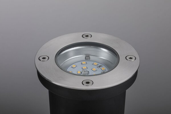P 94228 Plug & Shine zemní svítidlo kruhové IP65 3000K 4W 24V stříbrná - PAULMANN