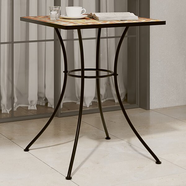 Mozaikový bistro stolek terakota 60 x 60 x 74 cm keramika