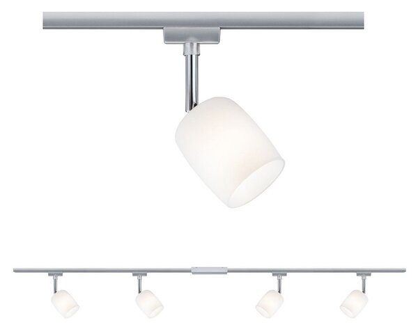 Stropní Lampa Paulmann, URail Blossom, stmívatelné, Metalická, Obývací pokoj, Sklo, Moderní
