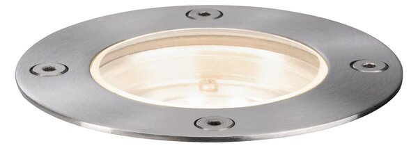 P 94228 Plug & Shine zemní svítidlo kruhové IP65 3000K 4W 24V stříbrná - PAULMANN