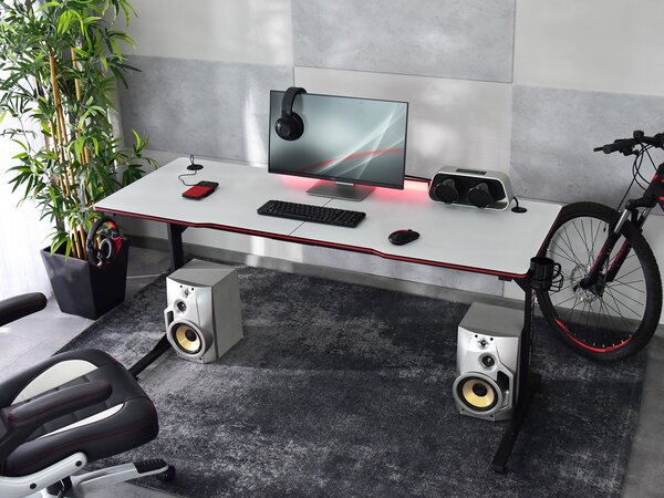 PC stolek Matts 160 (bílá + černá)