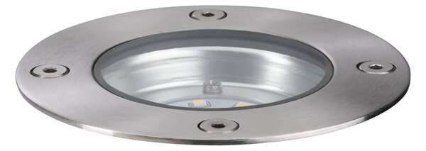 P 94228 Plug & Shine zemní svítidlo kruhové IP65 3000K 4W 24V stříbrná - PAULMANN