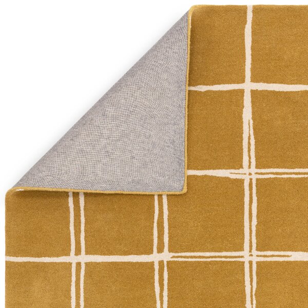 Tribeca Design Kusový koberec Swans Grid Gold Rozměry: 80x150 cm