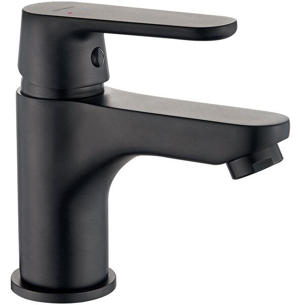 Kuchinox Dima, umyvadlová baterie včetně odtokové zátky ClickClack h-132, černá matná, LAV-BQD_722D
