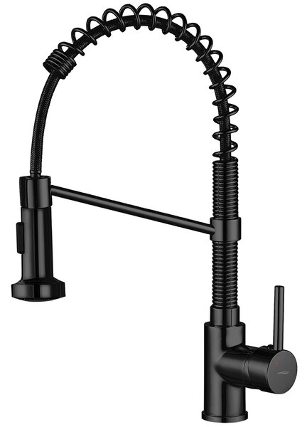 Kuchinox Loco, vysoká dřezová baterie s flexibilním výtokem, černá matná, LAV-BQC_76SD