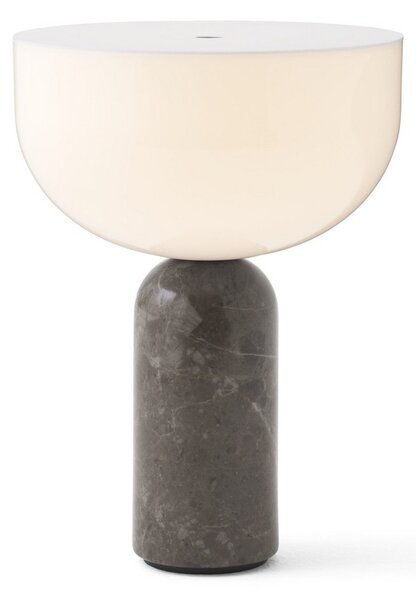 Stolní lampa New Works, Kizu Portable, stmívatelné, Šedá, Obývací pokoj, Mramor, Design